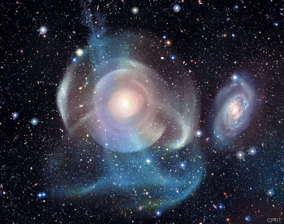 Galaxie NGC 474: Pláště a hvězdné proudy
