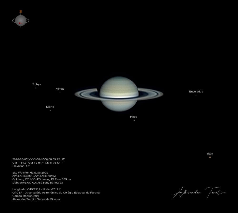 NASA obrázek dne: Six Moons of Saturn