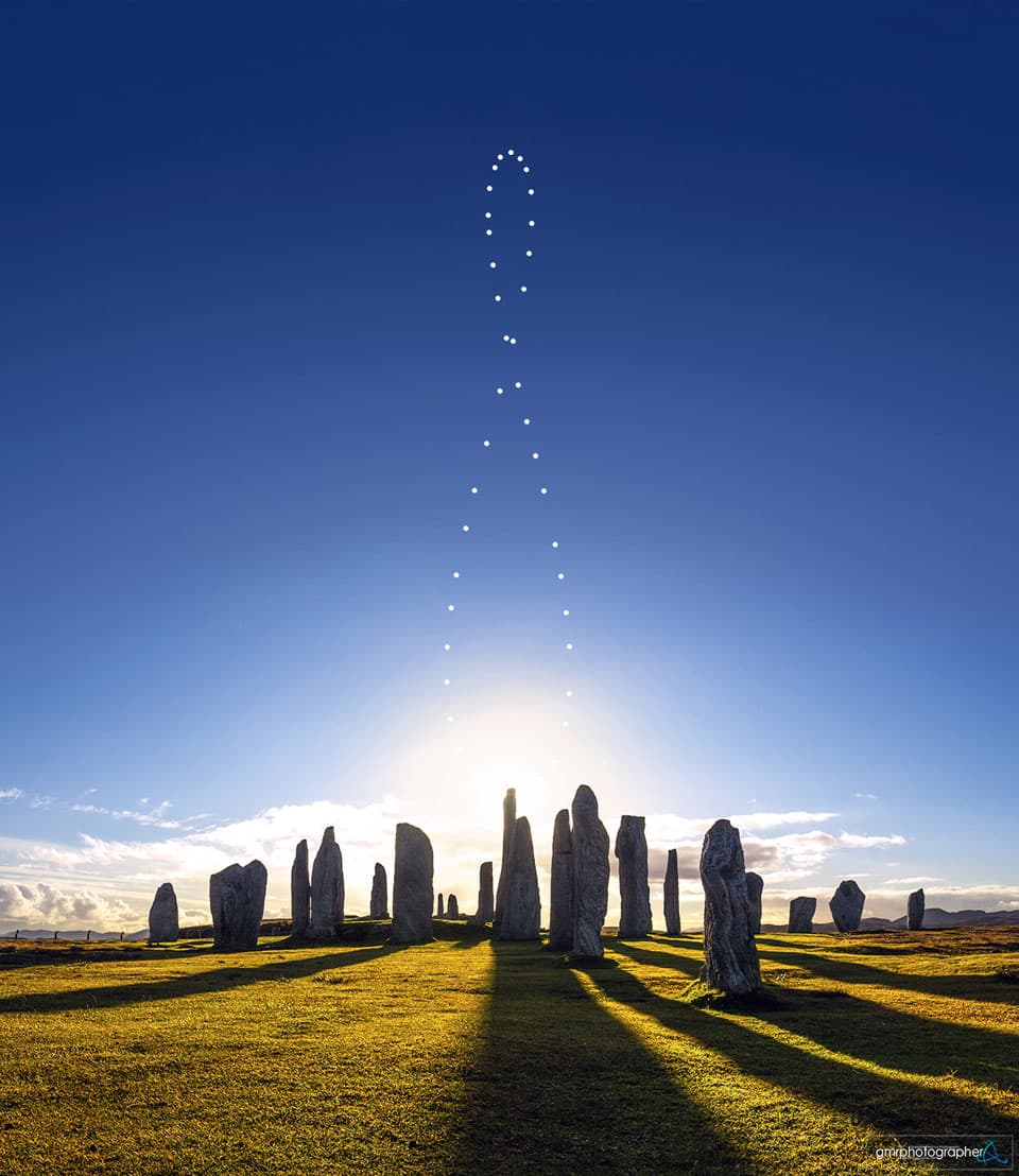 Analemma nad kameny v Callanishu